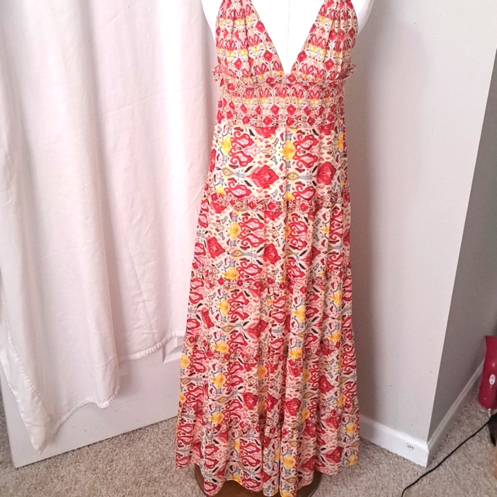 Alice + Olivia Criss-cross Back Maxi Sundress